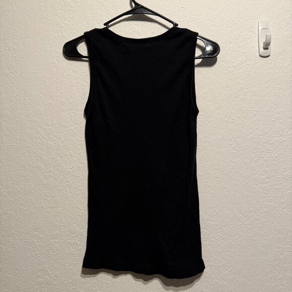 Isaac’s Designs Black Rhinestone “High Maintenance” Ribbed Tank Top XL Sparkle - Picture 6 of 8